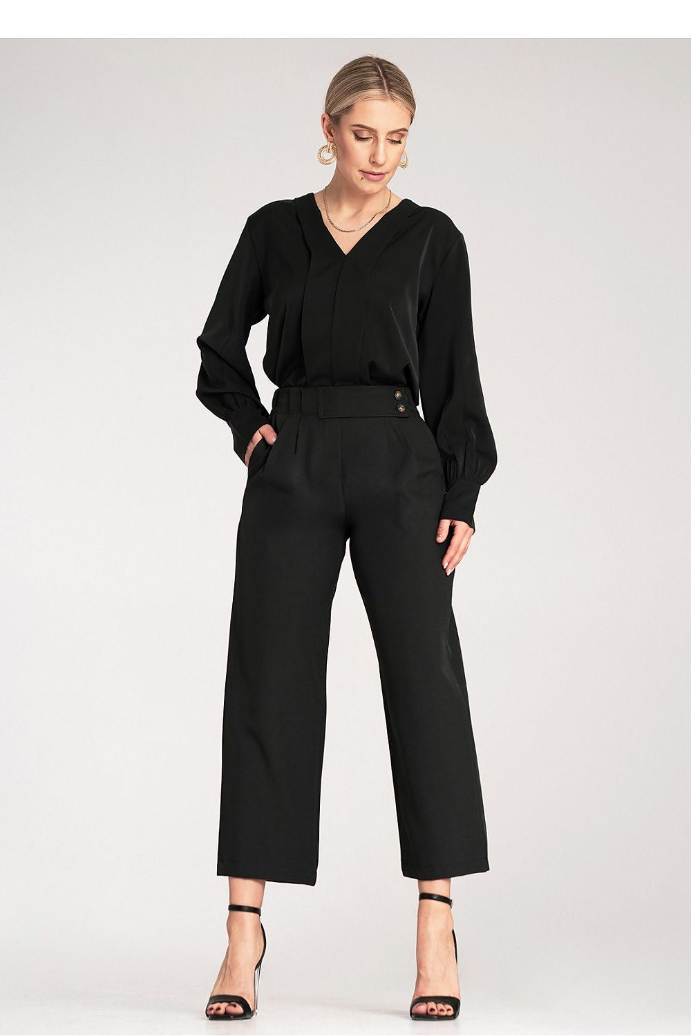 Damebukser Figl til dame fra MS StyleHaven, laget av polyester, farge Svart, størrelse S/M, med long ermer, perfekt til dress