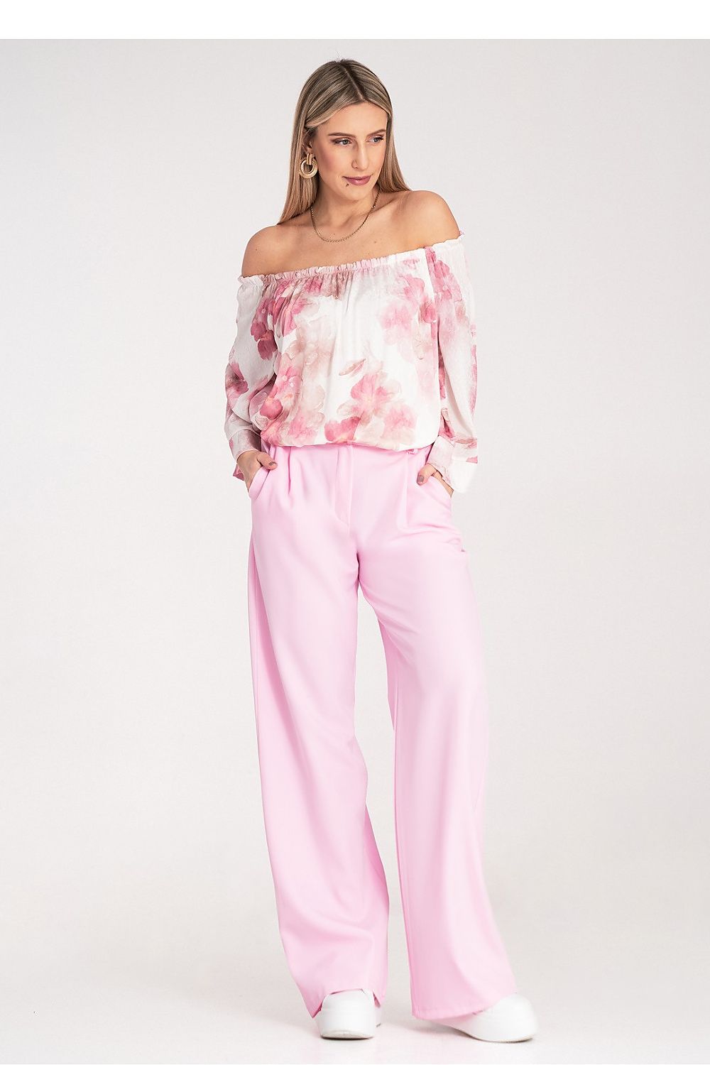 Damebukser Figl til dame fra MS StyleHaven, laget av polyester, farge Rosa, størrelse S/M, med long ermer, perfekt til dress