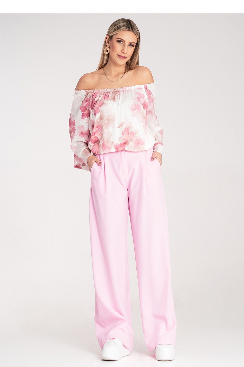 Damebukser Figl til dame fra MS StyleHaven, laget av polyester, farge Rosa, størrelse S/M, med long ermer, perfekt til dress