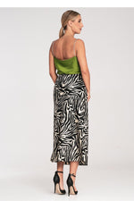 Skjørt Figl til dame fra MS StyleHaven, laget av polyester, farge Flerfarget 2, størrelse S/M, med long ermer, perfekt til dress