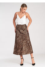 Skjørt Figl til dame fra MS StyleHaven, laget av polyester, farge Flerfarget 2, størrelse S/M, med long ermer, perfekt til dress