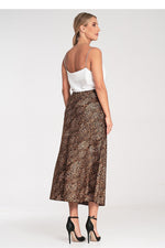 Skjørt Figl til dame fra MS StyleHaven, laget av polyester, farge Flerfarget 2, størrelse S/M, med long ermer, perfekt til dress