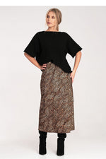 Skjørt Figl til dame fra MS StyleHaven, laget av polyester, farge Flerfarget 2, størrelse S/M, med long ermer, perfekt til dress