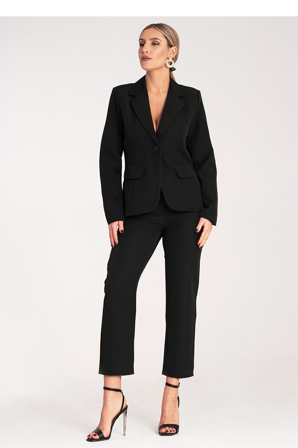 Sett Figl til dame fra MS StyleHaven, laget av polyester, farge Svart, størrelse S/M, med 3-4; long ermer, perfekt til dress