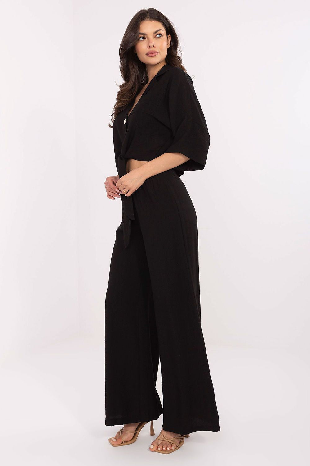 Sett Och Bella til dame fra MS StyleHaven, laget av Viskose; Polyamid, farge Svart, størrelse s, med short ermer