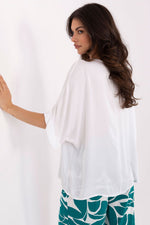 Bluse Och Bella til dame fra MS StyleHaven, laget av Viskose, farge beige, størrelse XL, med short ermer