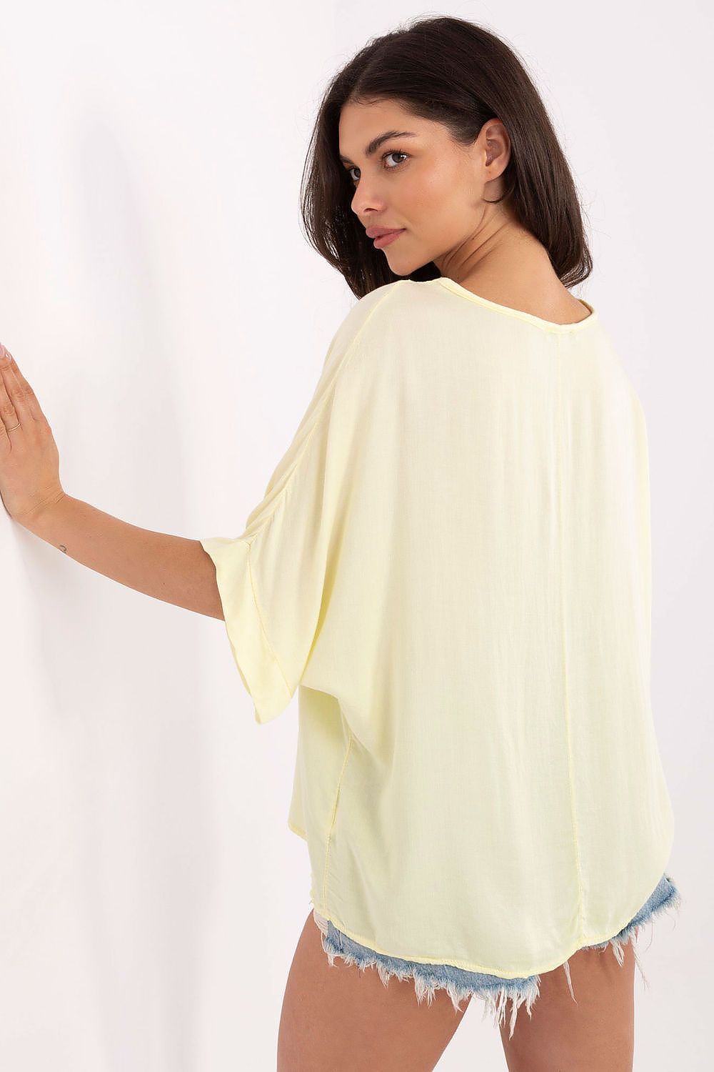 Bluse Och Bella til dame fra MS StyleHaven, laget av Viskose, farge Grønn, størrelse M, med short ermer