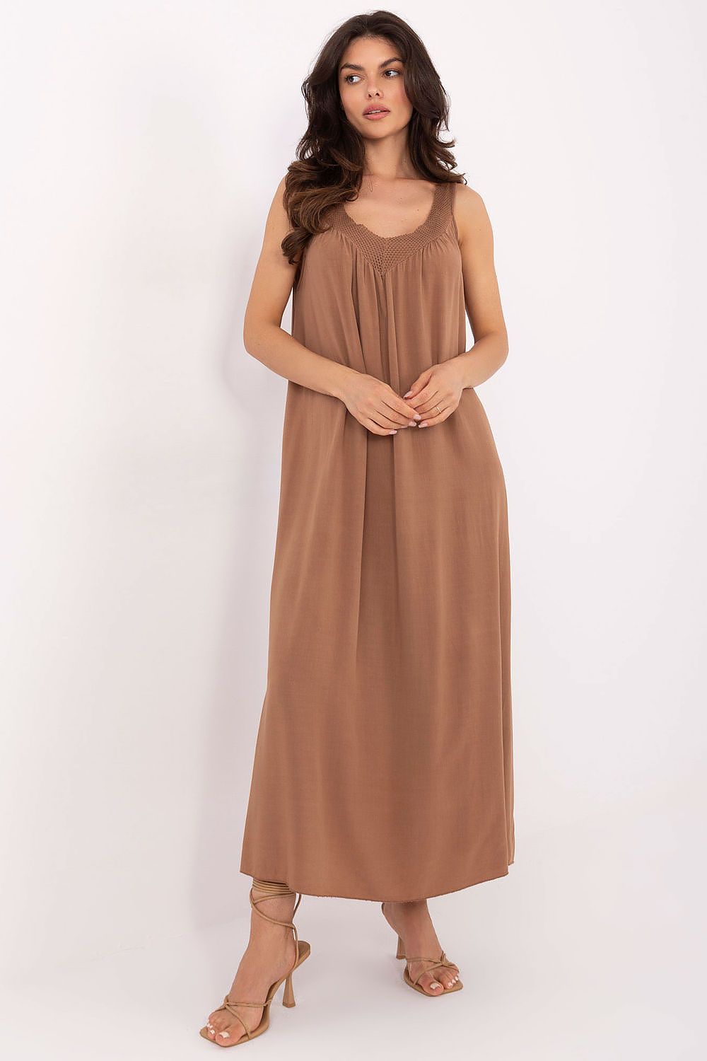 Dagkjole Och Bella til dame fra MS StyleHaven, laget av Viskose, farge Grønn, størrelse XL, med sleeveless ermer