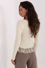 Genser FP for kvinner fra MS StyleHaven, i fargen beige, størrelse one-size-fits-all ermer