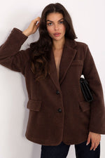 Enknappskåpe Rue Paris for kvinner fra MS StyleHaven, i fargen beige 2, størrelse one-size-fits-all ermer