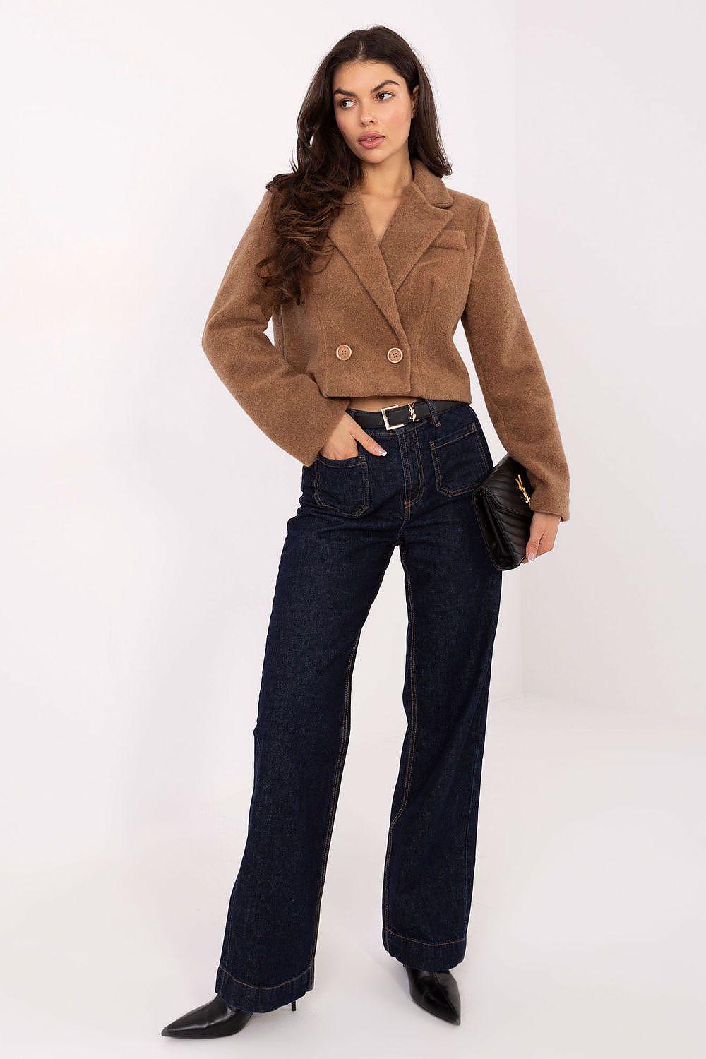 Kåpe Rue Paris til dame fra MS StyleHaven, i fargen brun 2, størrelse L/XL ermer