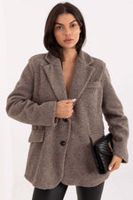 Enknappskåpe Rue Paris for kvinner fra MS StyleHaven, i fargen beige 2, størrelse one-size-fits-all ermer