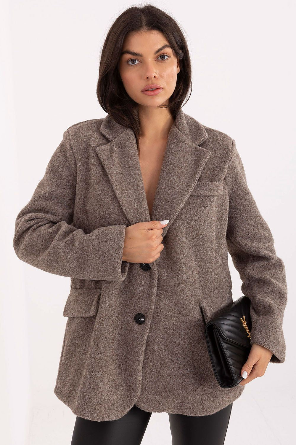 Enknappskåpe Rue Paris for kvinner fra MS StyleHaven, i fargen beige 2, størrelse one-size-fits-all ermer