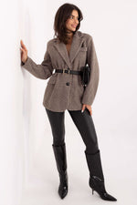 Enknappskåpe Rue Paris for kvinner fra MS StyleHaven, i fargen beige 2, størrelse one-size-fits-all ermer
