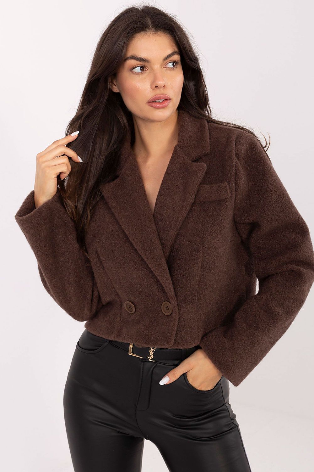 Kåpe Rue Paris til dame fra MS StyleHaven, i farge brun 3, størrelse L/XL ermer