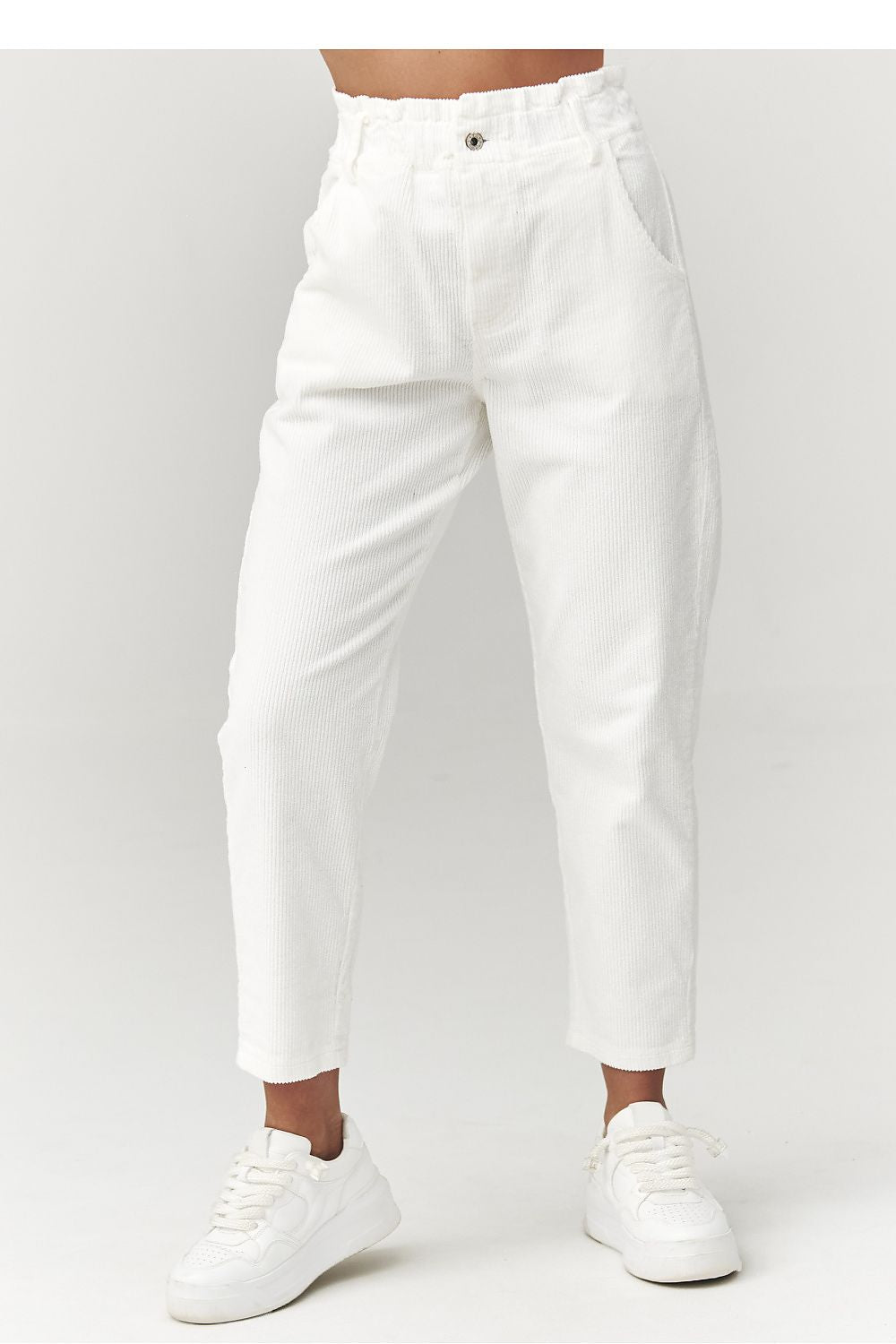  corduroy trousers model 223242 Makadamia 