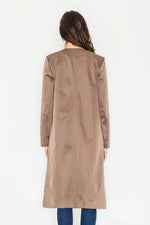 Frakk Figl til dame fra MS StyleHaven, laget av polyester, farge beige, størrelse s, med long ermer, perfekt til casual; dress