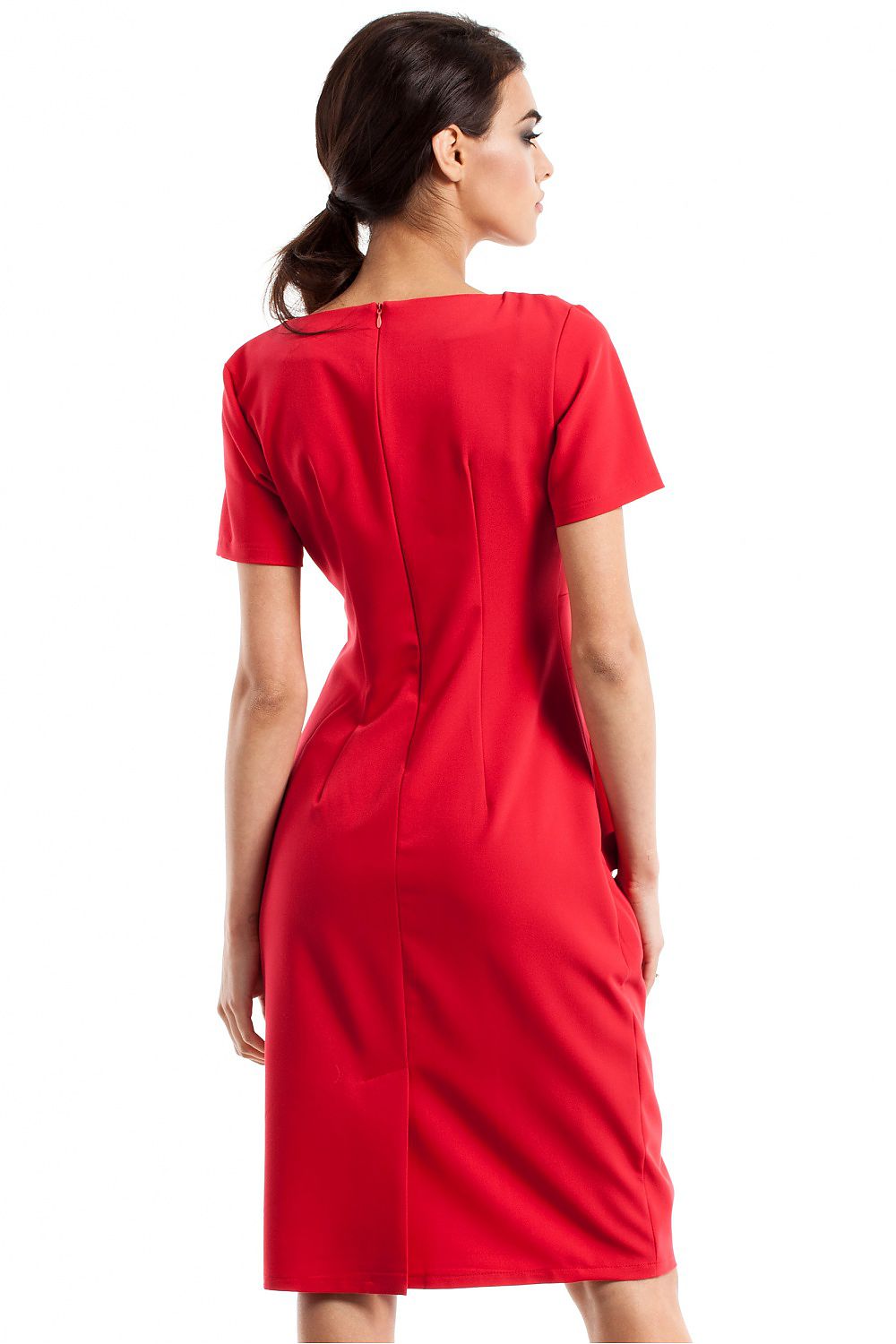 Dagkjole Moe til dame fra MS StyleHaven, laget av polyester; Viskose, farge Rød, størrelse M, med short ermer, perfekt til casual; dress