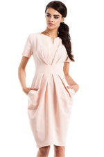 Dagkjole Moe til dame fra MS StyleHaven, laget av polyester; Viskose, farge Rød, størrelse L, med short ermer, perfekt til casual; dress