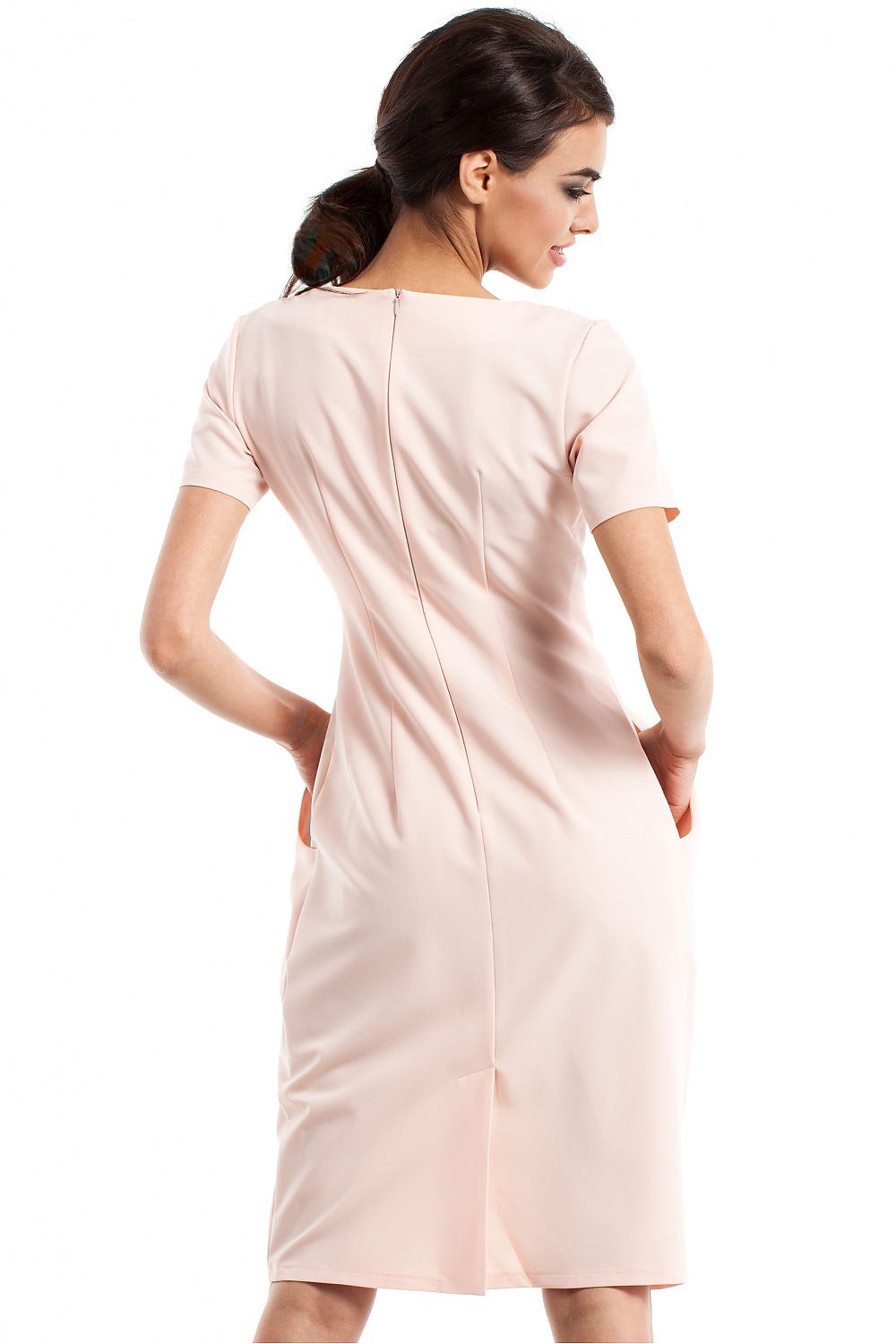 Dagkjole Moe til dame fra MS StyleHaven, laget av polyester; Viskose, farge Rosa, størrelse s, med short ermer, perfekt til casual; dress