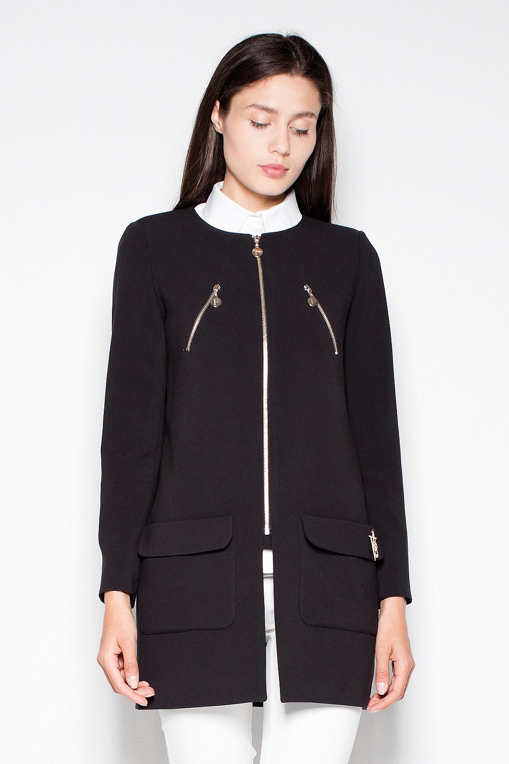 Rettskåret Kåpe - Venaton til dame fra MS StyleHaven, laget av polyester; Viskose, farge Grønn, størrelse L, med long ermer, perfekt til casual; dress