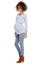 Barseltunika fra PeeKaBoo til dame fra MS StyleHaven, laget av Bomull, farge Blå, størrelse XXL, med 45720 ermer, perfekt til casual; dress