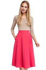 Knelengde Skjørt Moe til dame fra MS StyleHaven, laget av polyester; Viskose, farge Marineblå, størrelse XL, med 45720 ermer, perfekt til casual; dress