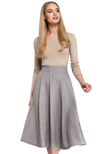 Knelengde Skjørt Moe til dame fra MS StyleHaven, laget av polyester; Viskose, farge Rosa, størrelse M, med 45720 ermer, perfekt til casual; dress