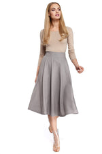 Knelengde Skjørt Moe til dame fra MS StyleHaven, laget av polyester; Viskose, farge Rosa, størrelse L, med 45720 ermer, perfekt til casual; dress