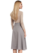 Knelengde Skjørt Moe til dame fra MS StyleHaven, laget av polyester; Viskose, farge Rosa, størrelse XL, med 45720 ermer, perfekt til casual; dress