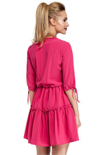 Mini Dagkjole Moe til dame fra MS StyleHaven, laget av polyester, farge Rosa, størrelse s, med 45720 ermer, perfekt til casual; dress