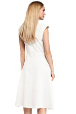 Dagkjole Moe til dame fra MS StyleHaven, laget av polyester; Viskose, farge Grå, størrelse M, med short ermer, perfekt til casual; dress