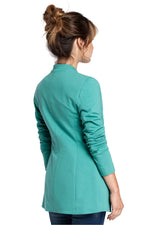 BeWear Elegant Cotton Knit Jacket til dame fra MS StyleHaven, laget av Bomull, farge Grønn, størrelse s, med long ermer, perfekt til dress