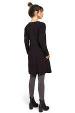 Tunika BeWear til dame fra MS StyleHaven, laget av Bomull; polyester, farge Svart, størrelse 2XL/3XL, med long ermer, perfekt til dress