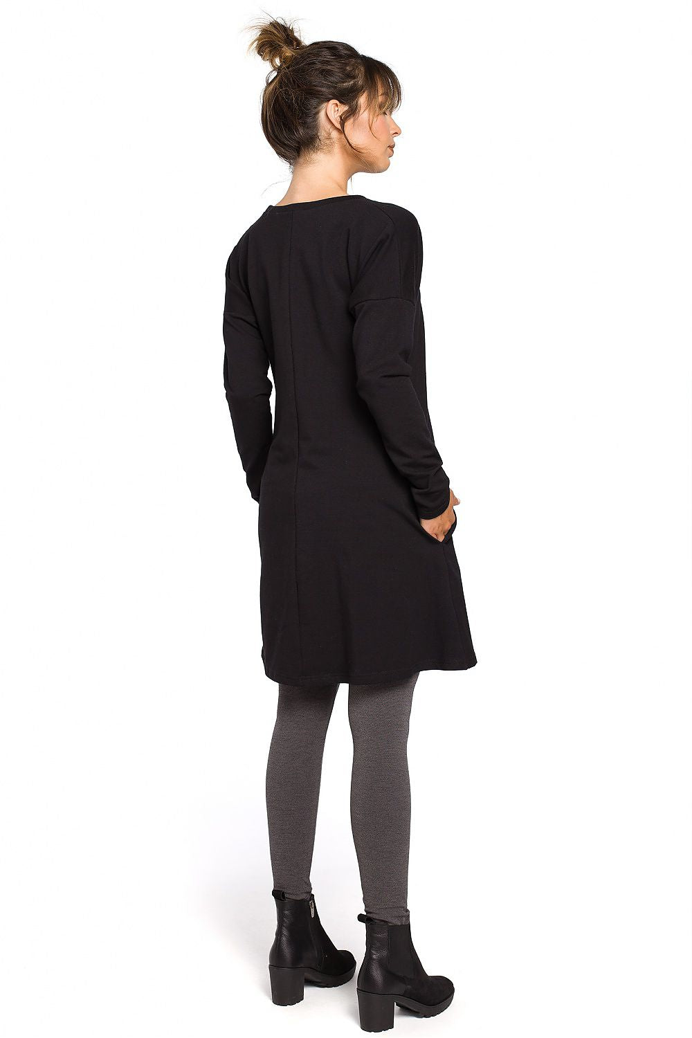 Tunika BeWear til dame fra MS StyleHaven, laget av Bomull; polyester, farge Svart, størrelse 2XL/3XL, med long ermer, perfekt til dress