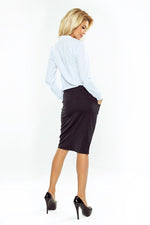 Business bluse til dame fra MS StyleHaven, laget av polyester, farge Svart, størrelse M, med long ermer, perfekt til casual; dress