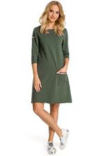 Dagkjole Moe til dame fra MS StyleHaven, laget av Bomull, farge Rød, størrelse L, med 45720 ermer, perfekt til casual; dress