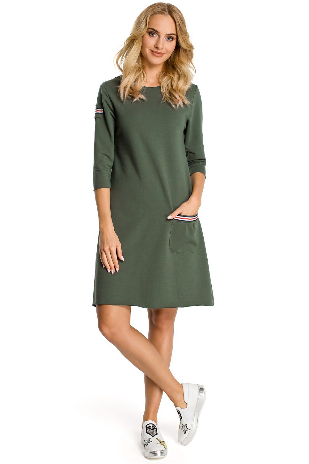 Dagkjole Moe til dame fra MS StyleHaven, laget av Bomull, farge Rød, størrelse L, med 45720 ermer, perfekt til casual; dress