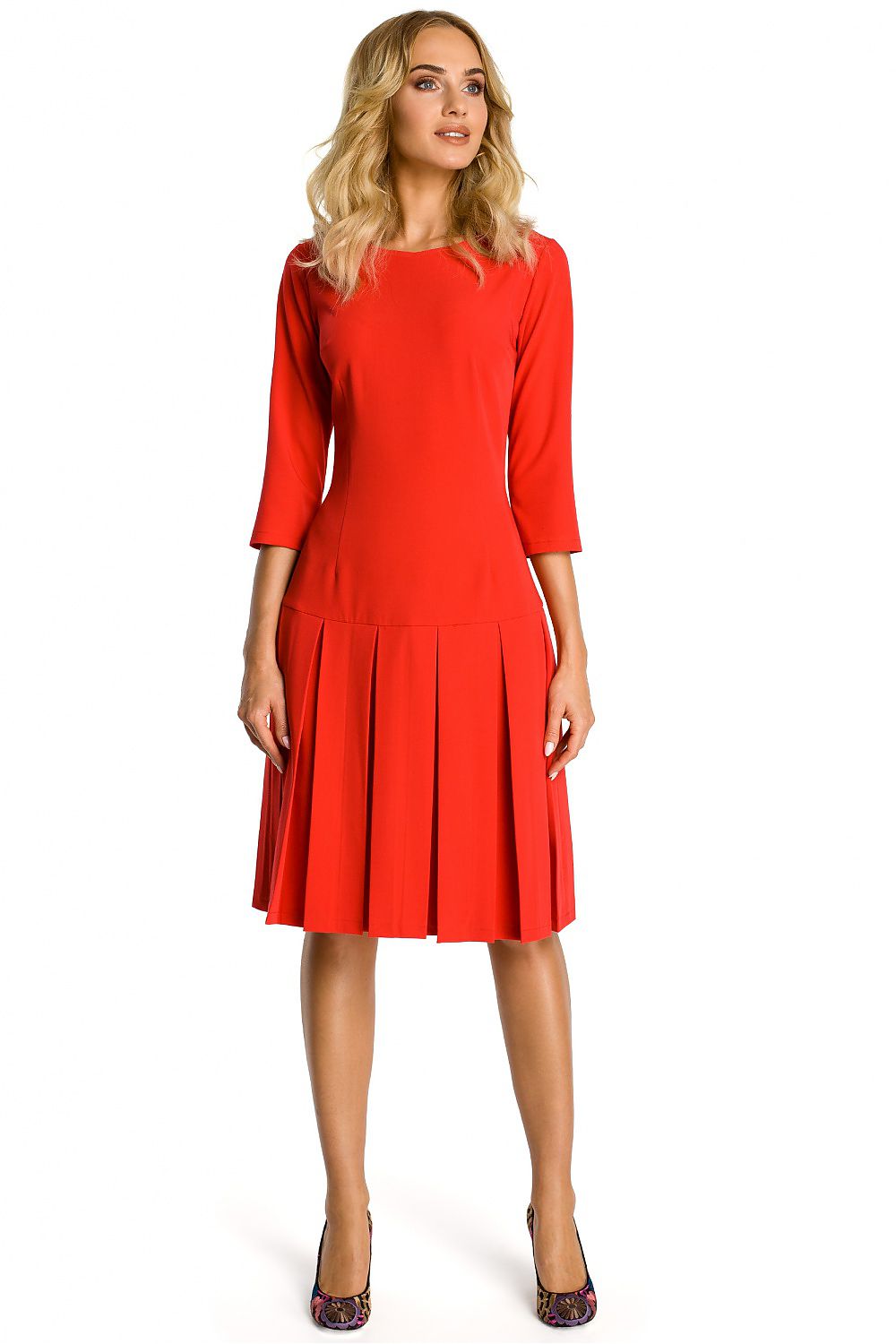 Korte ermer Dagkjole Moe til dame fra MS StyleHaven, laget av polyester; Viskose, farge Blå, størrelse L, med 45720 ermer, perfekt til casual; dress