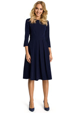 Stretch Dagkjole Moe til dame fra MS StyleHaven, laget av polyester; Viskose, farge Blå, størrelse XXL, med 45720 ermer, perfekt til casual; dress