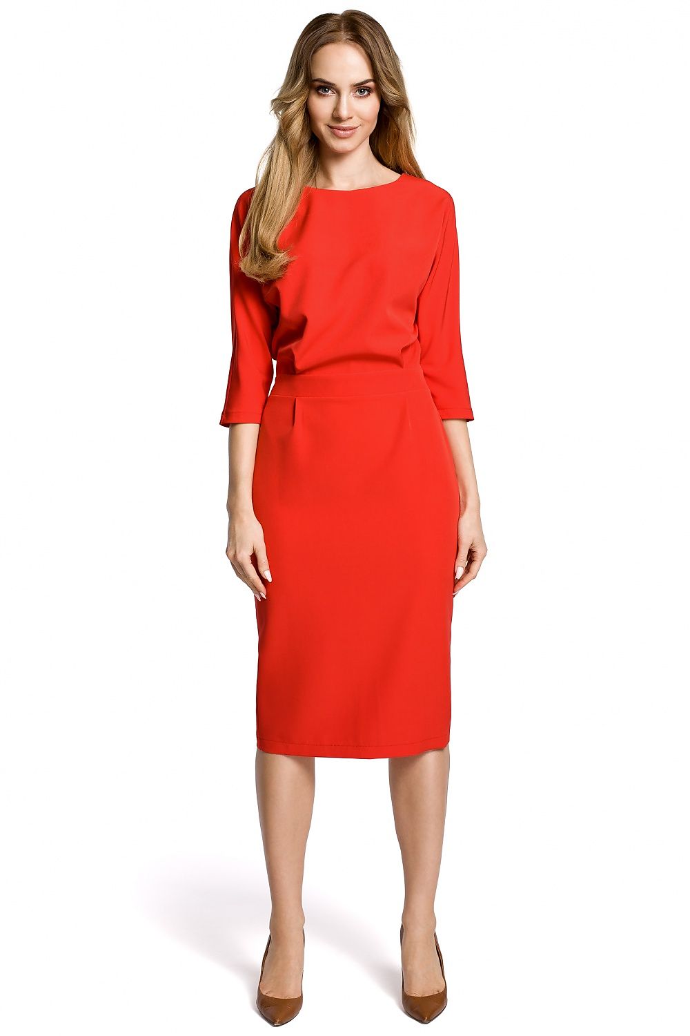 Dagkjole Moe til dame fra MS StyleHaven, laget av polyester, farge Marineblå, størrelse L, med sleeveless ermer, perfekt til casual; dress
