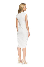Cocktailkjole Stylove til dame fra MS StyleHaven, laget av Viskose; polyester; Elastan-1, farge beige, størrelse M, med short ermer, perfekt til dress