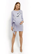 Sykepleie kjole fra PeeKaBoo til dame fra MS StyleHaven, laget av Bomull; Elastan, farge Blå, størrelse L/XL, med 3-4; long ermer, perfekt til casual; dress