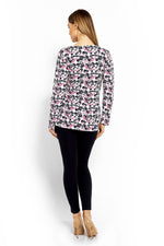 Wrap gravidbluse fra PeeKaBoo til dame fra MS StyleHaven, laget av Elastan; Bomull, farge Flerfarget 2, størrelse XXL, med long ermer, perfekt til casual; dress