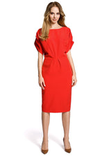 Fest Cocktailkjole Moe til dame fra MS StyleHaven, laget av polyester, farge beige, størrelse L, med sleeveless ermer, perfekt til casual; dress
