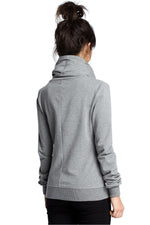 Sporty Genser med høy krage - BeWear til dame fra MS StyleHaven, laget av Bomull, farge Fiolett 2, størrelse M, med long ermer, perfekt til dress