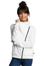 Sporty Genser med høy krage - BeWear til dame fra MS StyleHaven, laget av Bomull, farge Fiolett 2, størrelse L, med long ermer, perfekt til dress