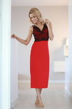 Panay Elegance Slip by Kalimo red / S MAHYSTYLE