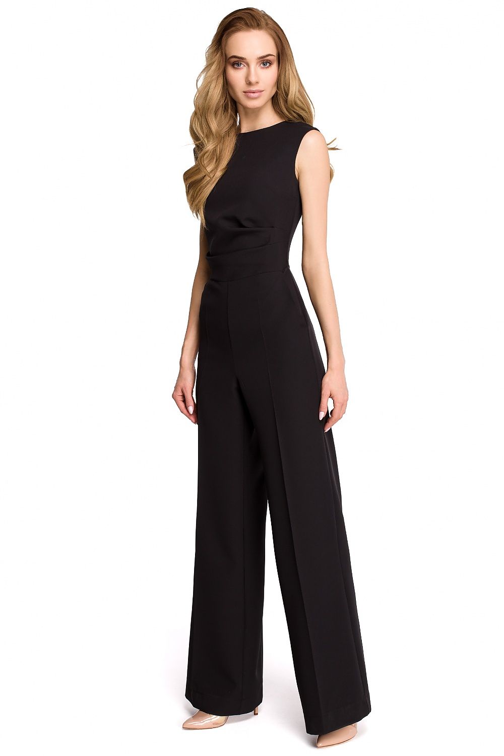 Jumpsuit Stylove til dame fra MS StyleHaven, laget av polyester, farge Marineblå, størrelse M, med sleeveless ermer, perfekt til dress