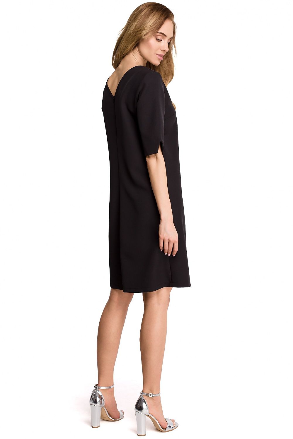 Dagkjole Stylove til dame fra MS StyleHaven, laget av polyester, farge Svart, størrelse M, med lang ermer, perfekt til dress